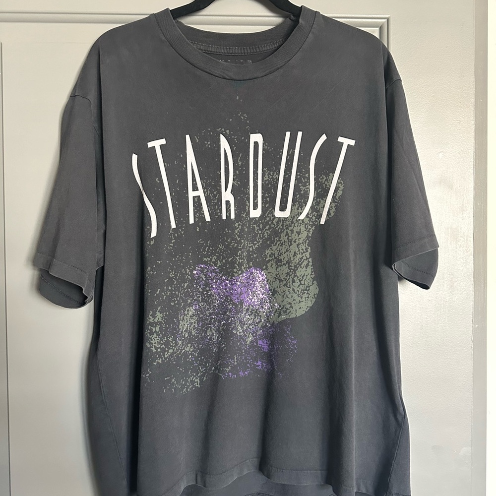 Anine Bing Joel Stardust Tee in Washed Black